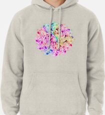 Regenbogen-Aquarell-Paisley-Blume Hoodie