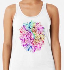 Regenbogen-Aquarell-Paisley-Blume Racerback Tank Top