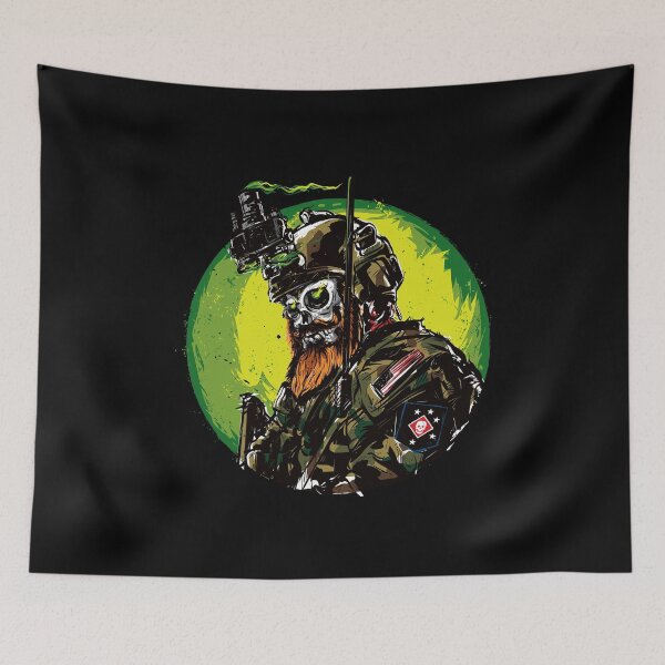 Item preview, Bearded Soldier Skull - American designed and sold by eDigi-Arts.