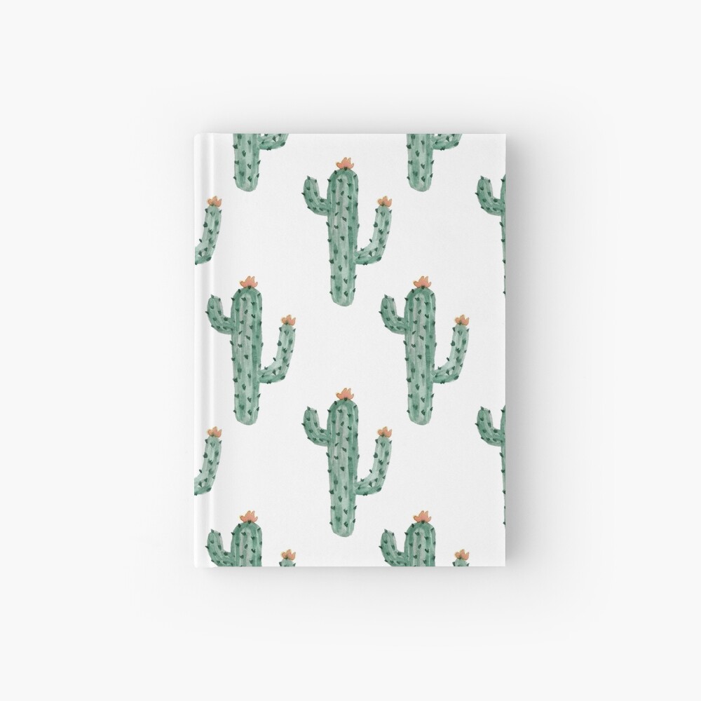 Watercolor Cactus Classic Pattern Hardcover Journal