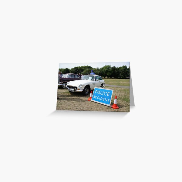 MGB GT V8 Vintage Police Car Greeting Card