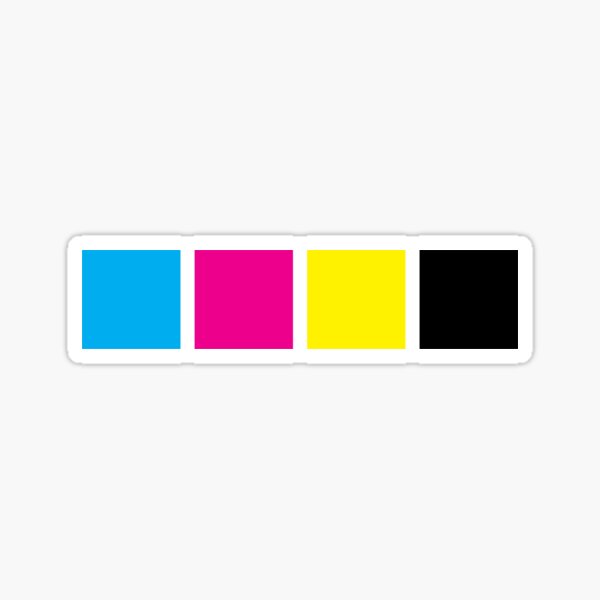 Square transparent stickers CMYK