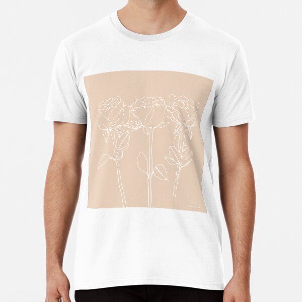 Rose June Birth Flower in Pink Premium T-Shirt