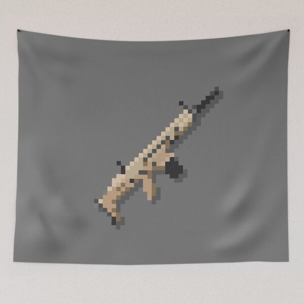 Item preview, FDE Pixel Scar Rifle on Gray designed and sold by pixelbrian.