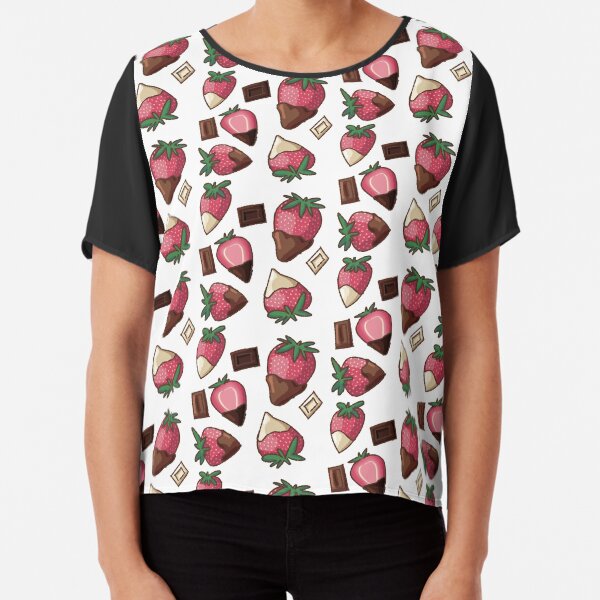 Chocolate Dipped Strawberries Chiffon Top