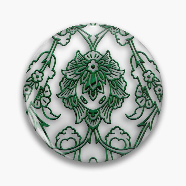 Item preview, Jade Green Jewel Tone Damask Pattern designed and sold by Jennifer Crockett.
