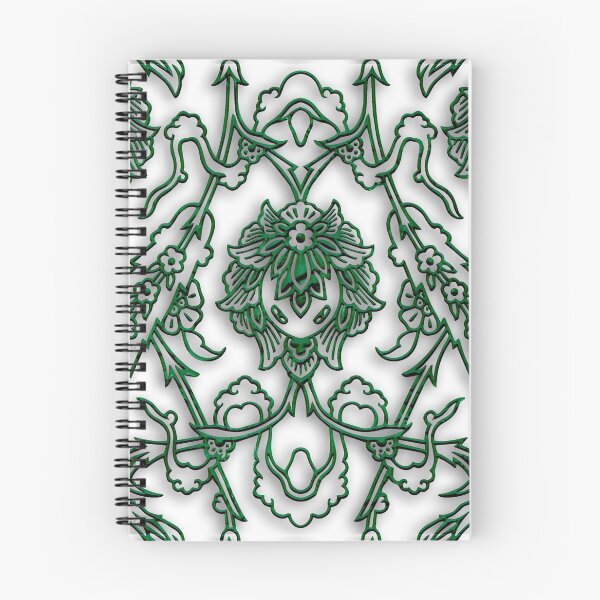 Item preview, Jade Green Jewel Tone Damask Pattern designed and sold by Jennifer Crockett.