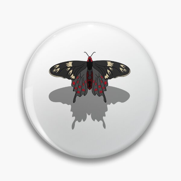 Item preview, Illustration Crimson Rose Butterfly Flying Over Its Shadow designed and sold by grounds.