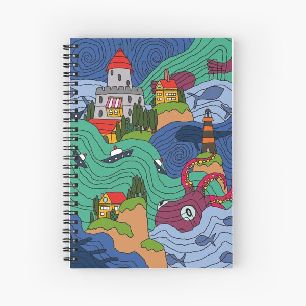 Ocean Mosaic Spiral Notebook