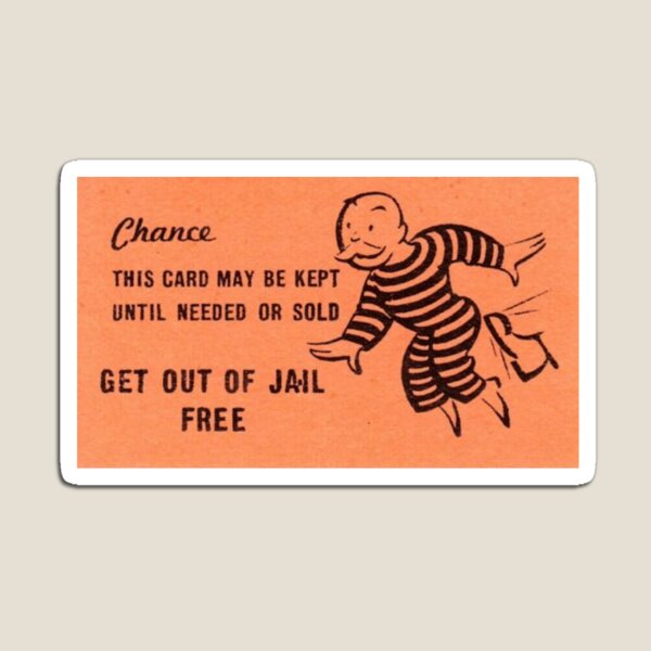 Item preview, Funny get out of jail free card monopoly man designed and sold by pneuf.