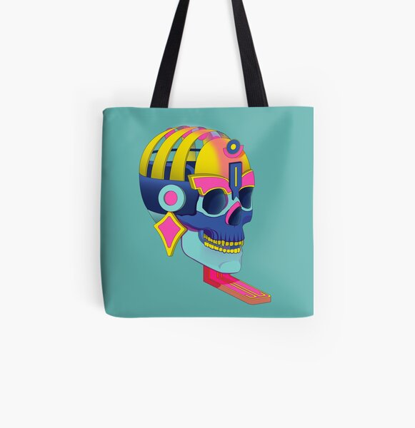 Prehispanic death god All Over Print Tote Bag
