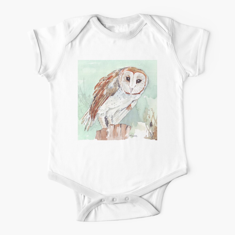 Hallo Vergelden Napier Barn Owl/Nonnetjie-Uil" Baby One-Piece for Sale by MareeClarkson | Redbubble
