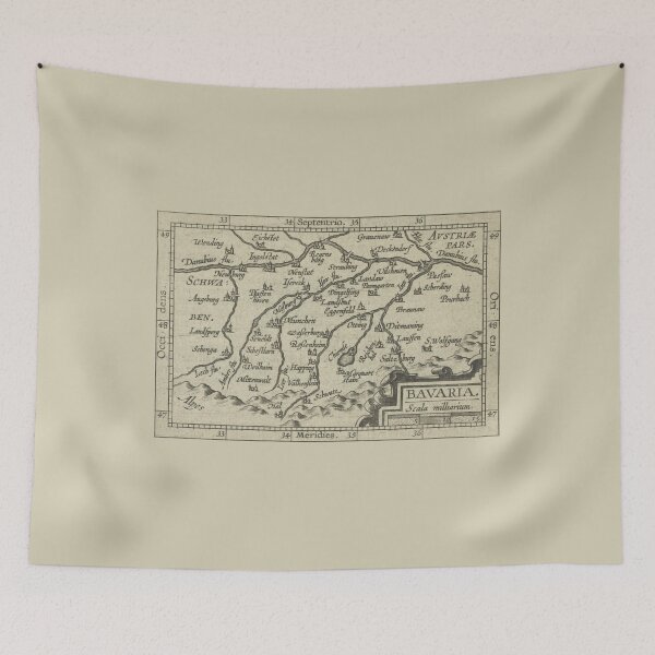 Item preview, Vintage Antique 17th-Century Map Bavaria Bayern Germany  designed and sold by kierkegaard.