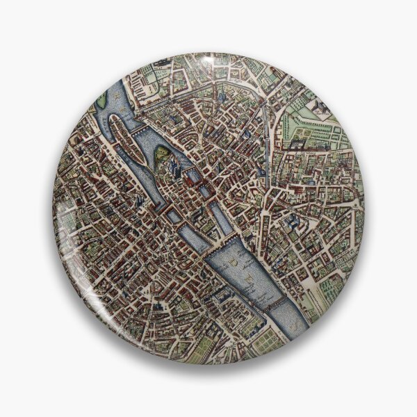 Item preview, Vintage Map of Paris designed and sold by Jennifer Crockett.