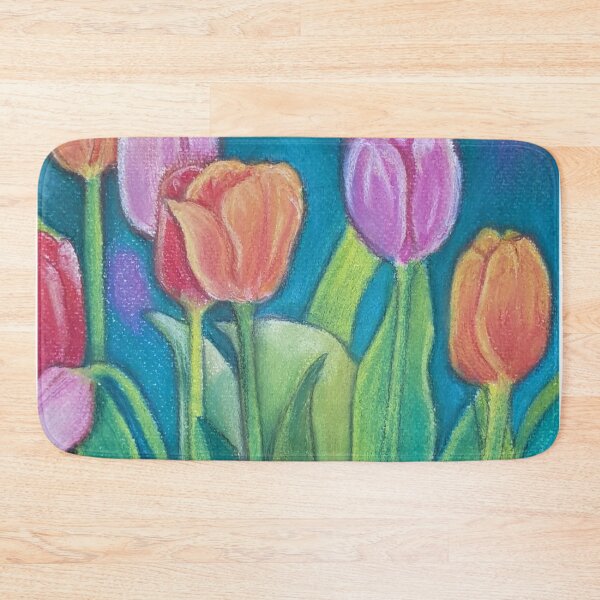 Item preview, Multicolored Tulips pastel art designed and sold by StarlightTales.