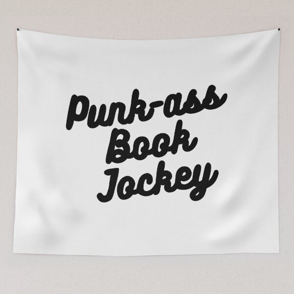 Item preview, Punk-ass Book Jockey hand-lettered retro quote designed and sold by WildeandCo.