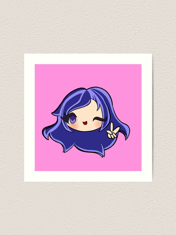 Cute Funneh Girl With A Peace Sign Art Print By Tubers Redbubble - itsfunneh meepcity roblox miss you care