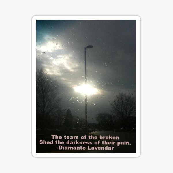 The Tears Of The Broken by Diamante Lavendar Sticker