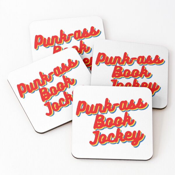 Item preview, Punk-ass Book Jockey hand-lettered retro quote designed and sold by WildeandCo.