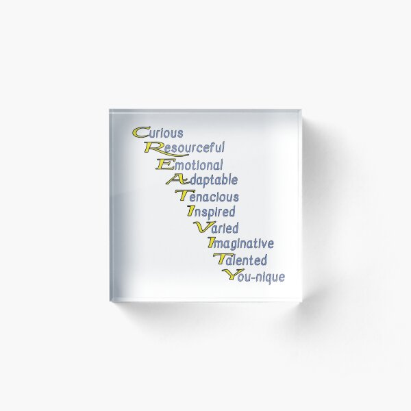 CREATIVITY Acrylic Block