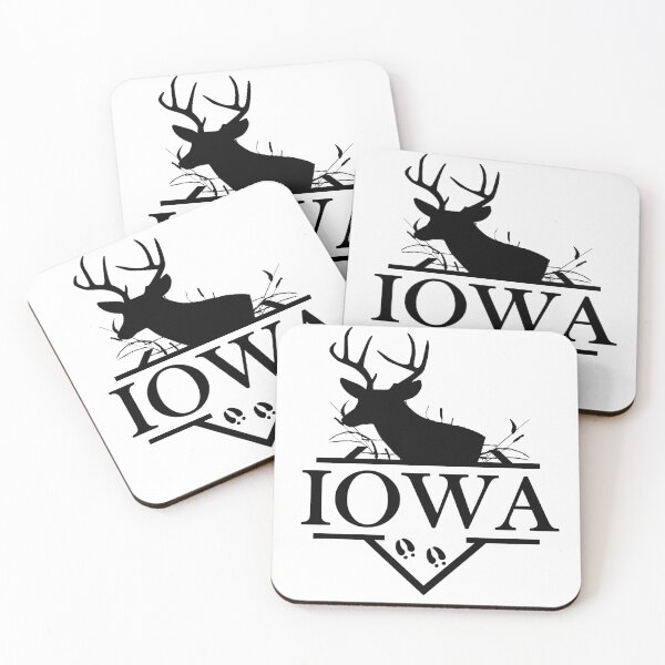 Item preview, IOWA-TROPHY BUCK-BLACK designed and sold by kharney06.