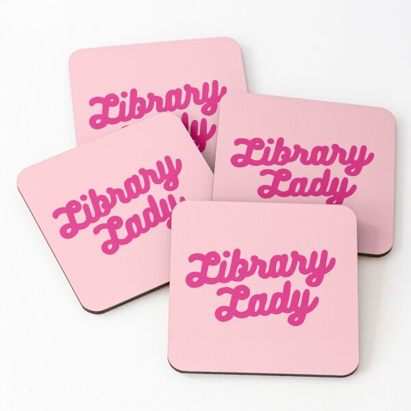 Item preview, Retro Library Lady Design in Hot Pink with Pink Background designed and sold by WildeandCo.