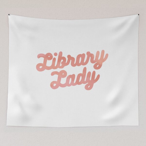Item preview, Retro Library Lady Design in Pink Watercolor  designed and sold by WildeandCo.