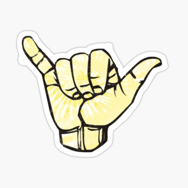 "yolo hand" Sticker by alohadesigns Redbubble