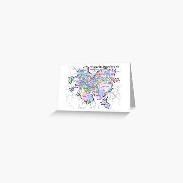 Item preview, Pittsburgh, Pennsylvania Neighborhood Map designed and sold by Bradley Gearhart.