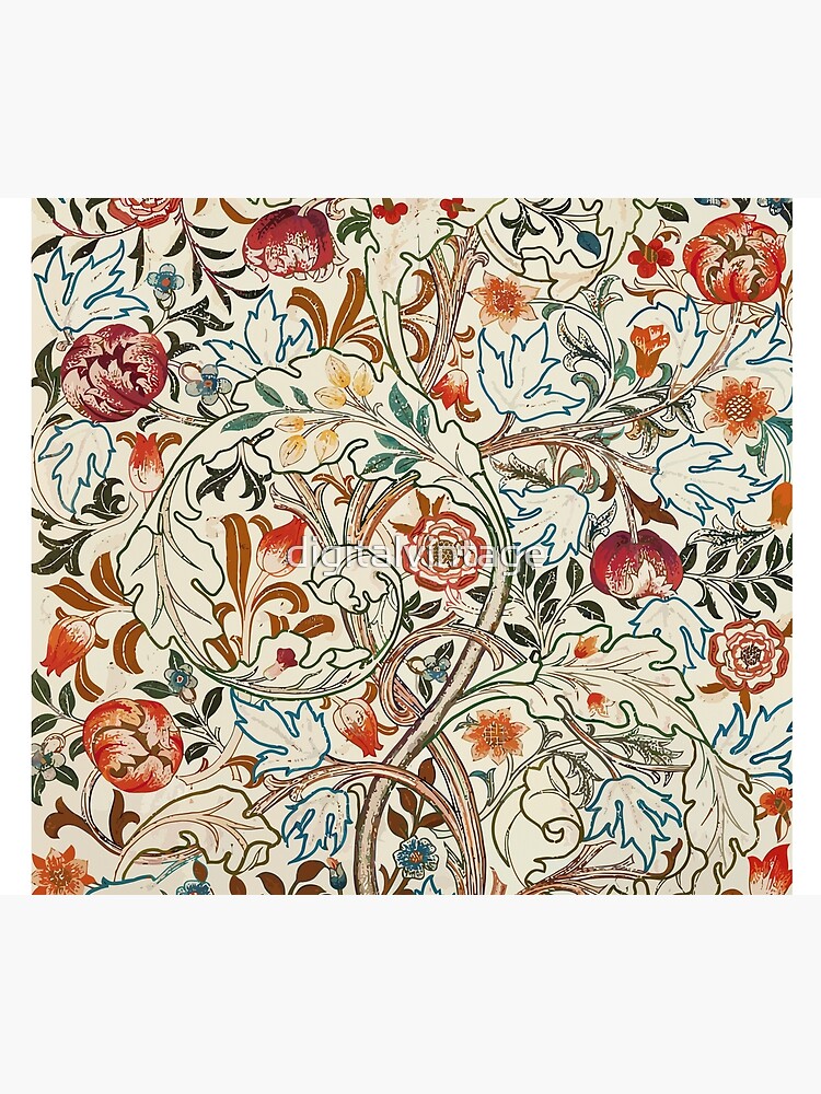 Discover William Morris Victorian Arts and Crafts Movement Designer Acanthus Portiere Shower Curtain