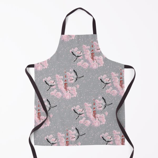 Item preview, Cherry Blossom & Cranes - Grey designed and sold by ChiffonFleur.