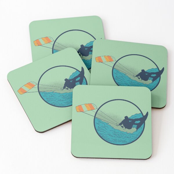Item preview, Kite Surfing the Waves designed and sold by CoolSilhouettes.
