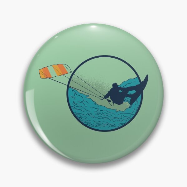 Item preview, Kite Surfing the Waves designed and sold by CoolSilhouettes.