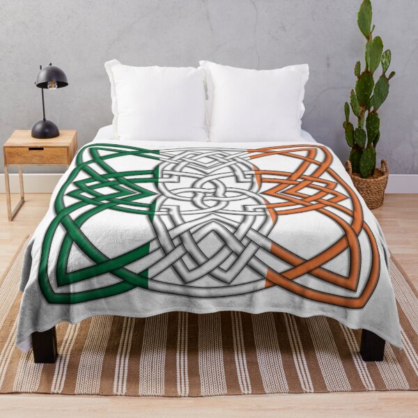 Item preview, Celtic Knot over Irish Flag designed and sold by Susan Segal.