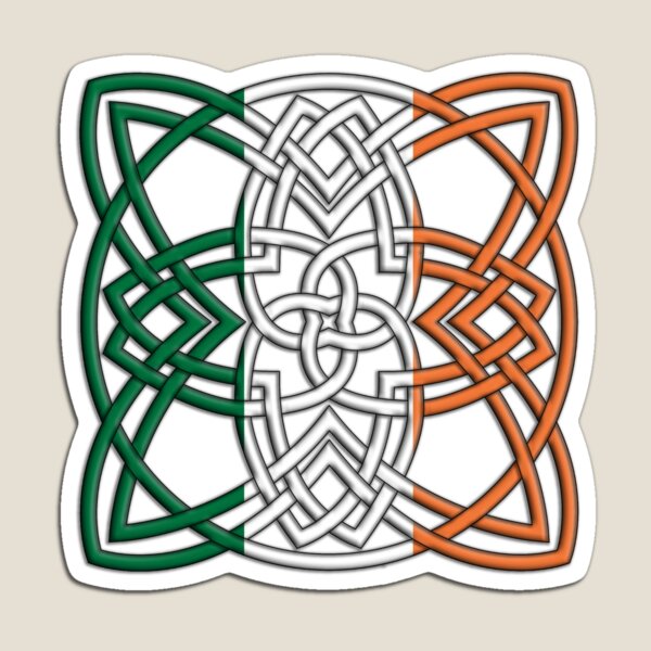 Item preview, Celtic Knot over Irish Flag designed and sold by Susan Segal.