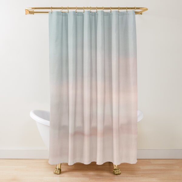 Ombre Evening sky, peachy pink and blue Shower Curtain