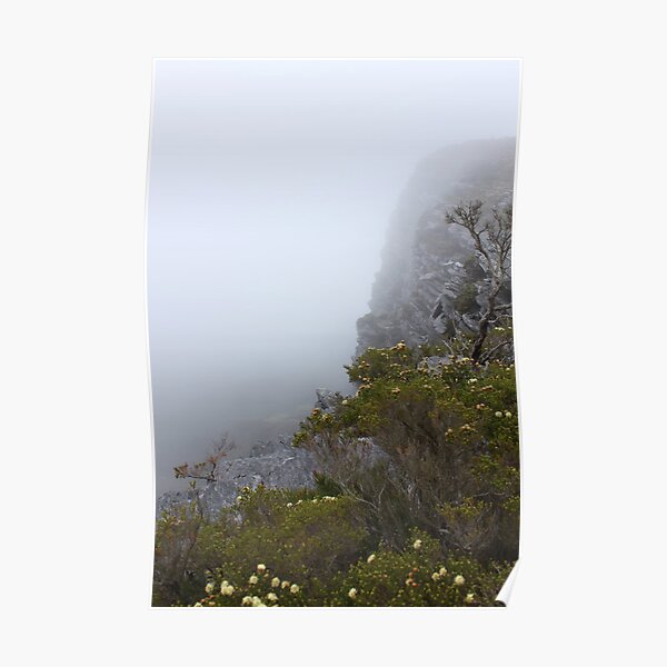 View from Bluff Knoll as the fog starts to lifts Poster