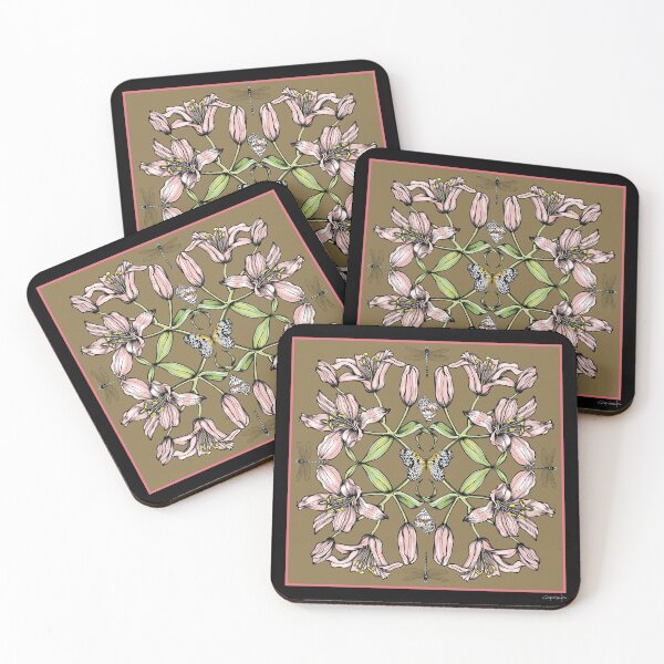 Item preview, LILLIES, BUTTERFLIES & DRAGONFLIES designed and sold by brownwilliamart.