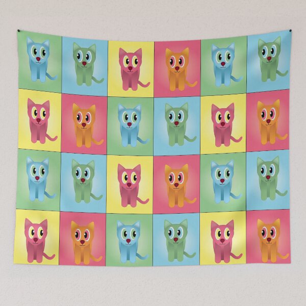 Item preview, Cartoon Cats Pop Art designed and sold by MandyColours.