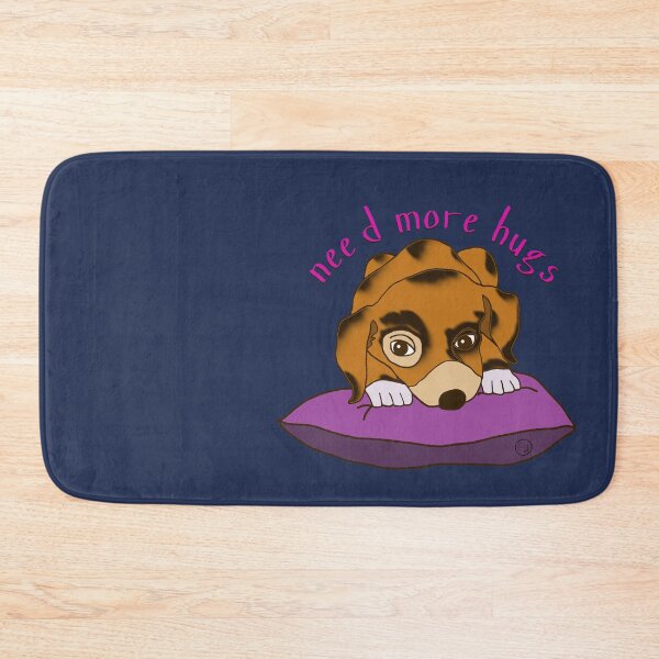 Item preview, Pink need more hugs puppy on a pillow designed and sold by khadijlloyd.