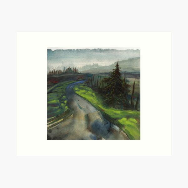 back road in alsea oregon Art Print