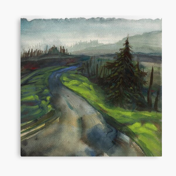 back road in alsea oregon Canvas Print