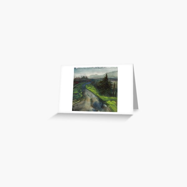 back road in alsea oregon Greeting Card