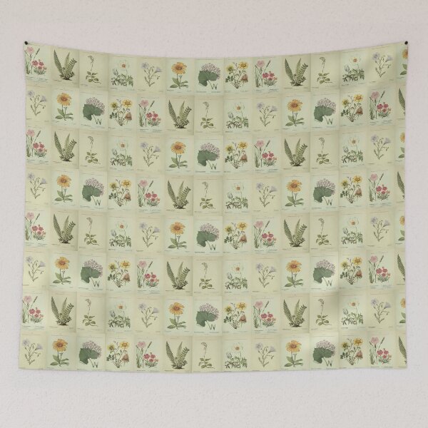 Item preview, vintage floral illustration pages // cottagecore  designed and sold by hlectermd.