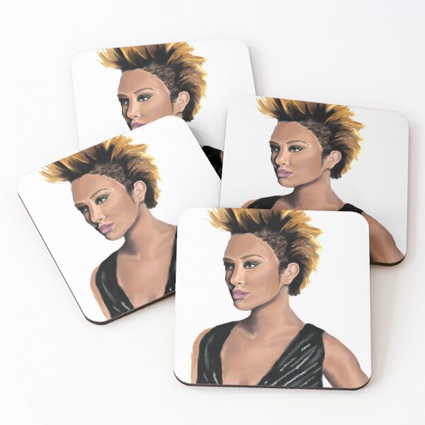 Mohawk woman no background Coasters (Set of 4)