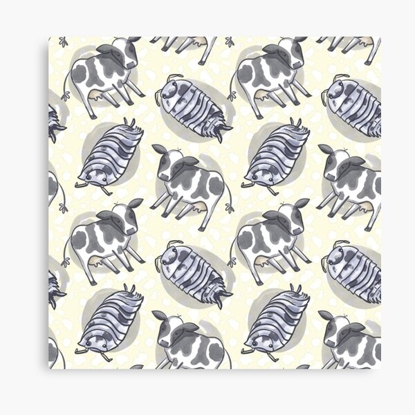 Dairy Cow Isopods- Yellow Canvas Print