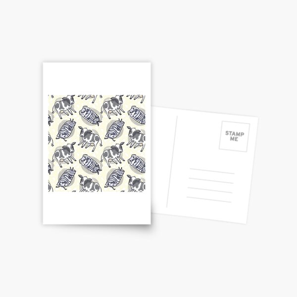 Dairy Cow Isopods- Yellow Postcard
