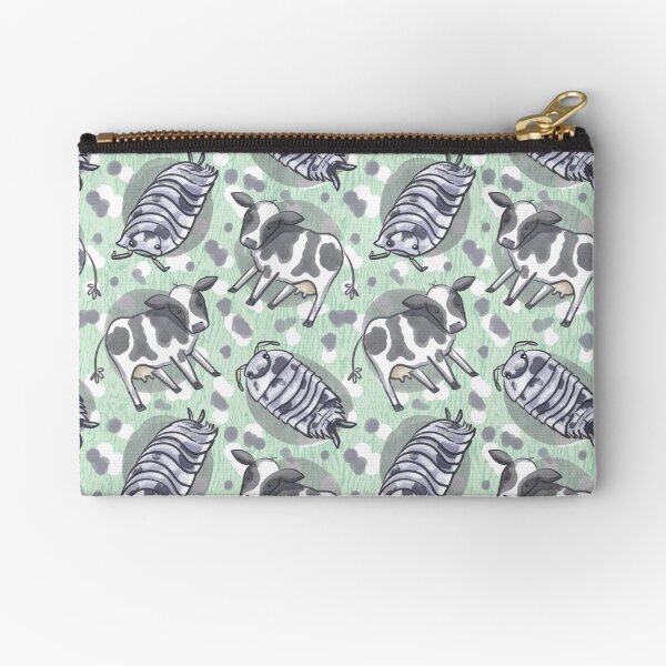 Dairy Cow Isopods- Green Zipper Pouch