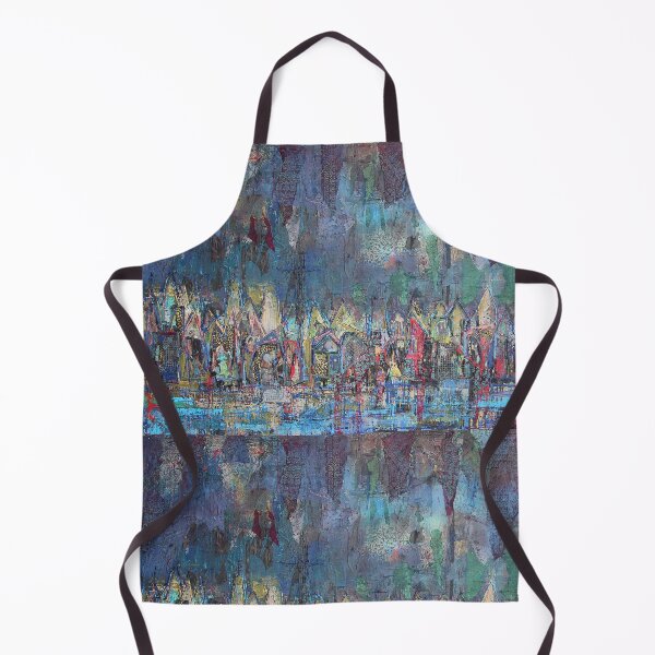 Item preview, Urban Decor: Abstract Cityscape Skyline in Blue by Zweng Art designed and sold by Zweng at Home.