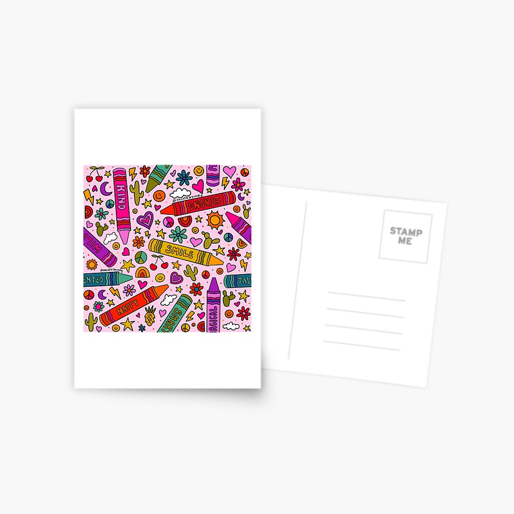 Crayon Print Greeting Card